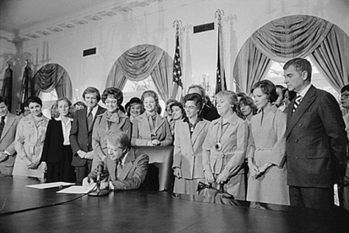 President Carter signs the ERA