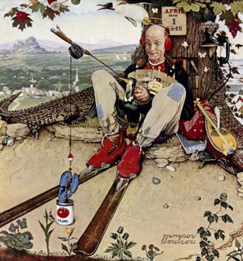 Rockwell’s Illustration “April Fool: Fishing,” published cover