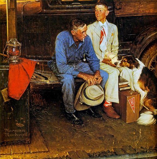 Rockwell’s Illustration “Breaking Home Ties,” published cover