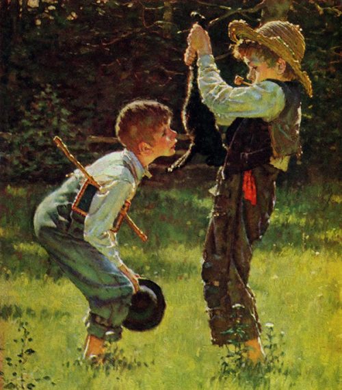 Rockwell illustrates the Heritage Edition of “The Adventures of Huckleberry Finn”