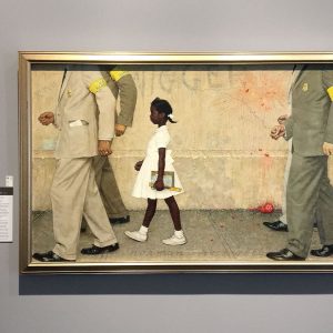 First published on January 14th 1964 for Look Magazine, Norman Rockwell’s The Problem We All Live With remains one of the artist’s landmark paintings, still poignant and relevant to this day.